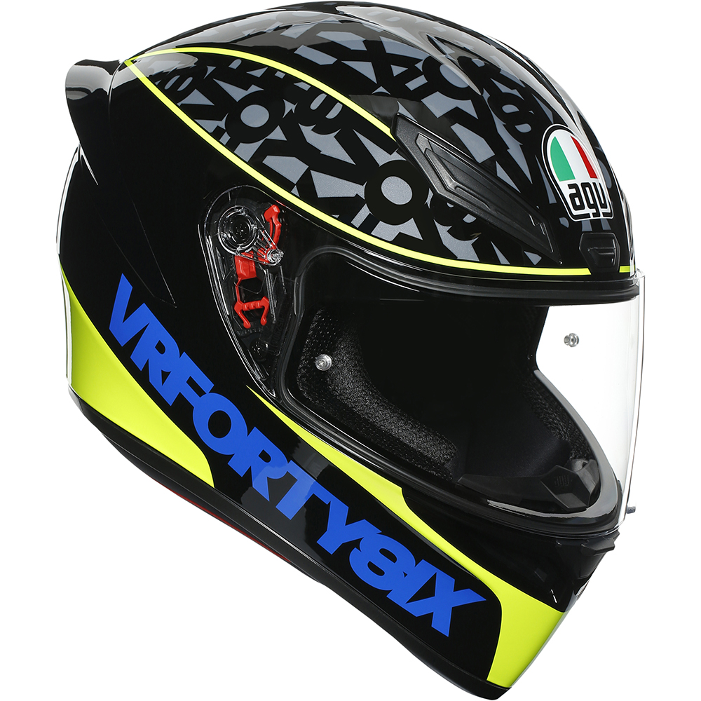 AGV - Casque K1 Speed 46 Noir / Jaune / Bleu