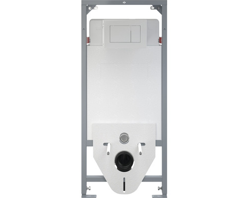 3-in-1 WC-reservoirset, 1200 mm, inclusief witte bedieningsplaat en geluidsisolatie