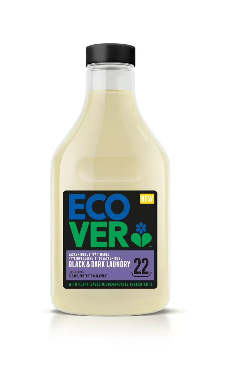 Ecover Vaskemiddel Black & Dark, Black lime & Lotus - 1 l.