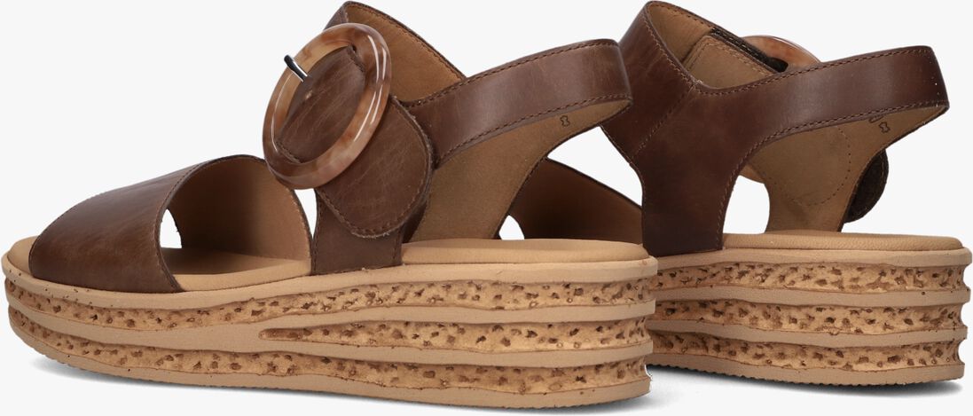 bruine gabor platte sandalen 550.2