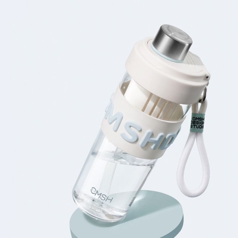 Coolkiss - Beletterde plastic drinkfles met rietje
