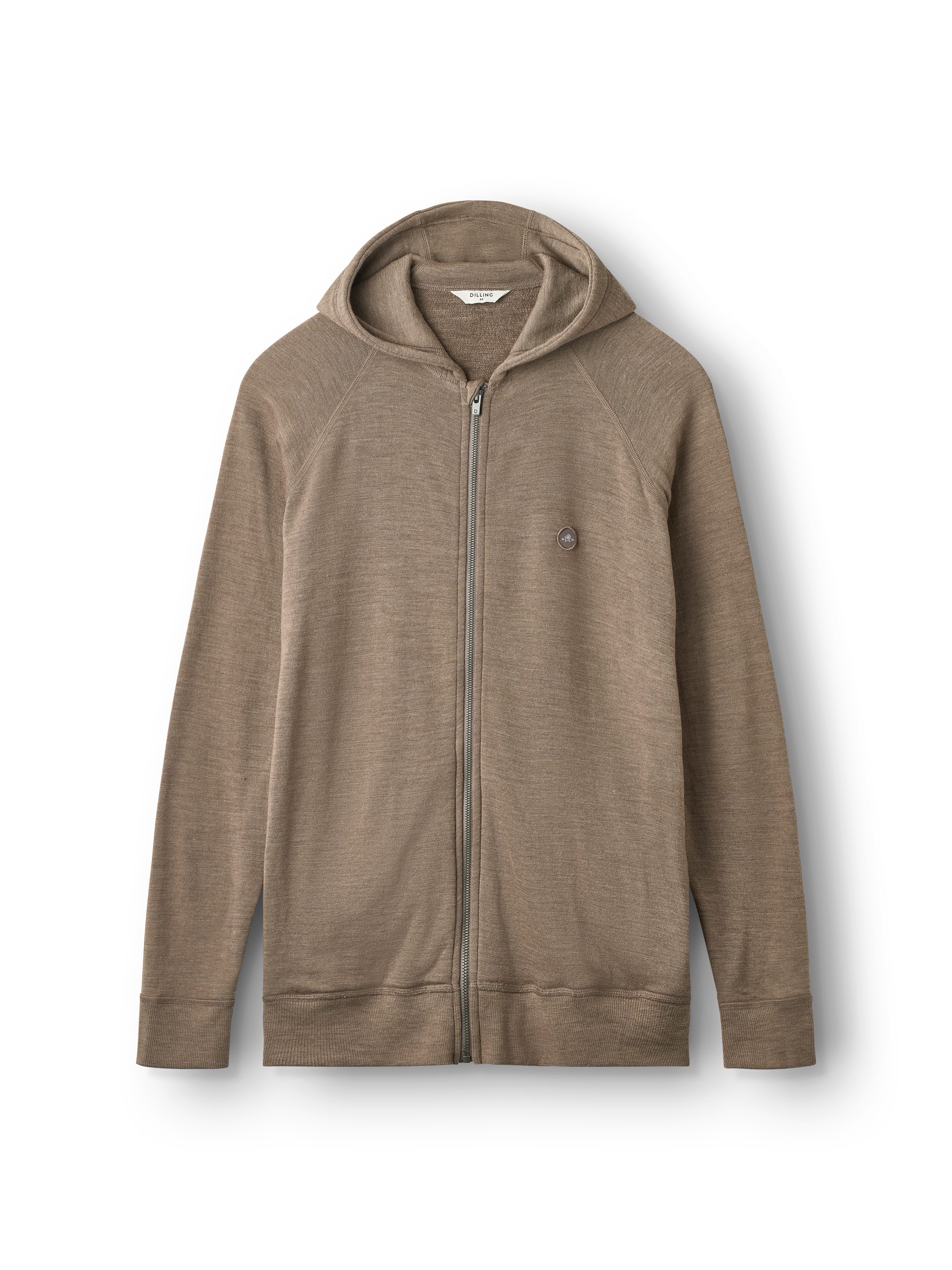 Vest met capuchon van merinowol terry voor heren