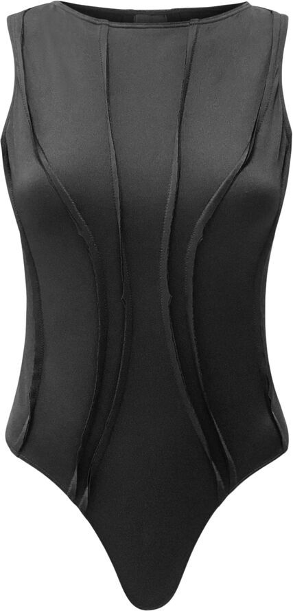 OW Collection Twist Tanktop Bodysuit Black