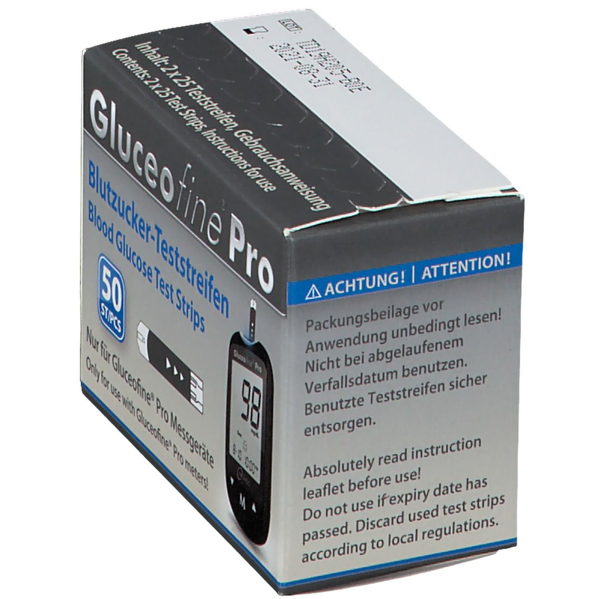 Gluceofine® Pro Blutzucker-Teststreifen