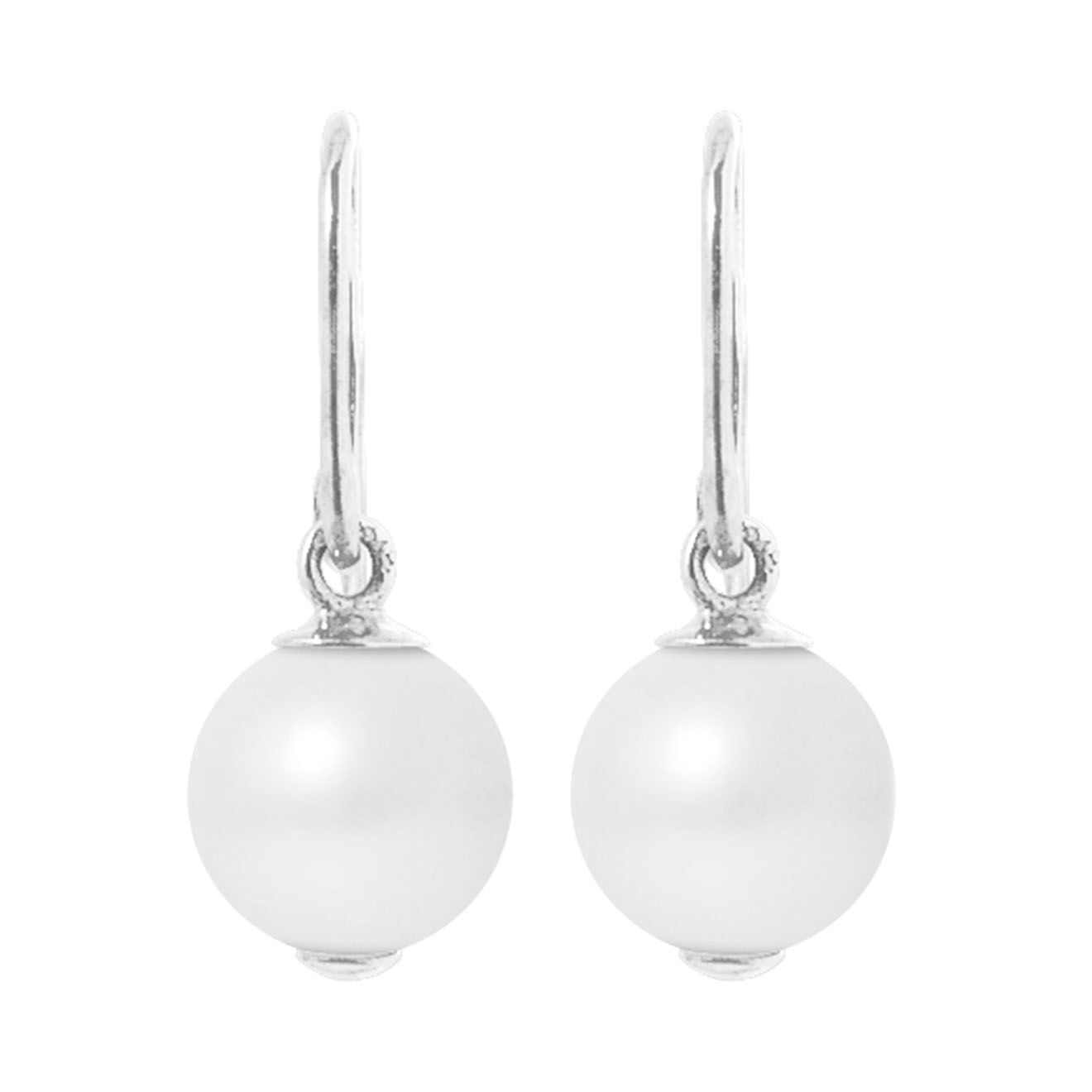 Mitzuko Boucles d'oreilles Argent Perles d'Eau Douce Lena blanc naturel