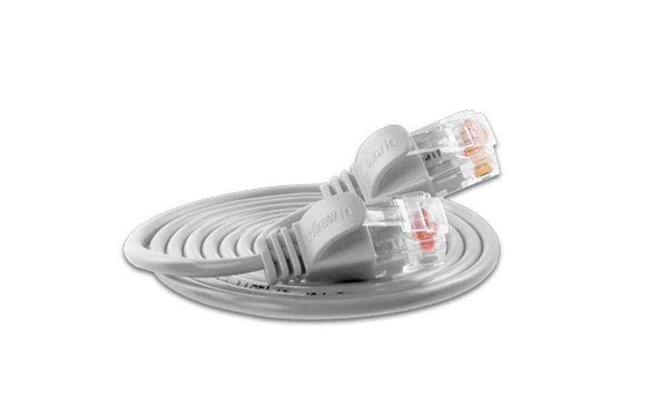 Slimpatchkabel RJ-45 - RJ-45, Cat 6, UTP, 0.15 m, WeissLightpatchkabel rund, ungeschirmtes Twisted-Pair-Kabel (U/UTP) mit Klinkenschutz