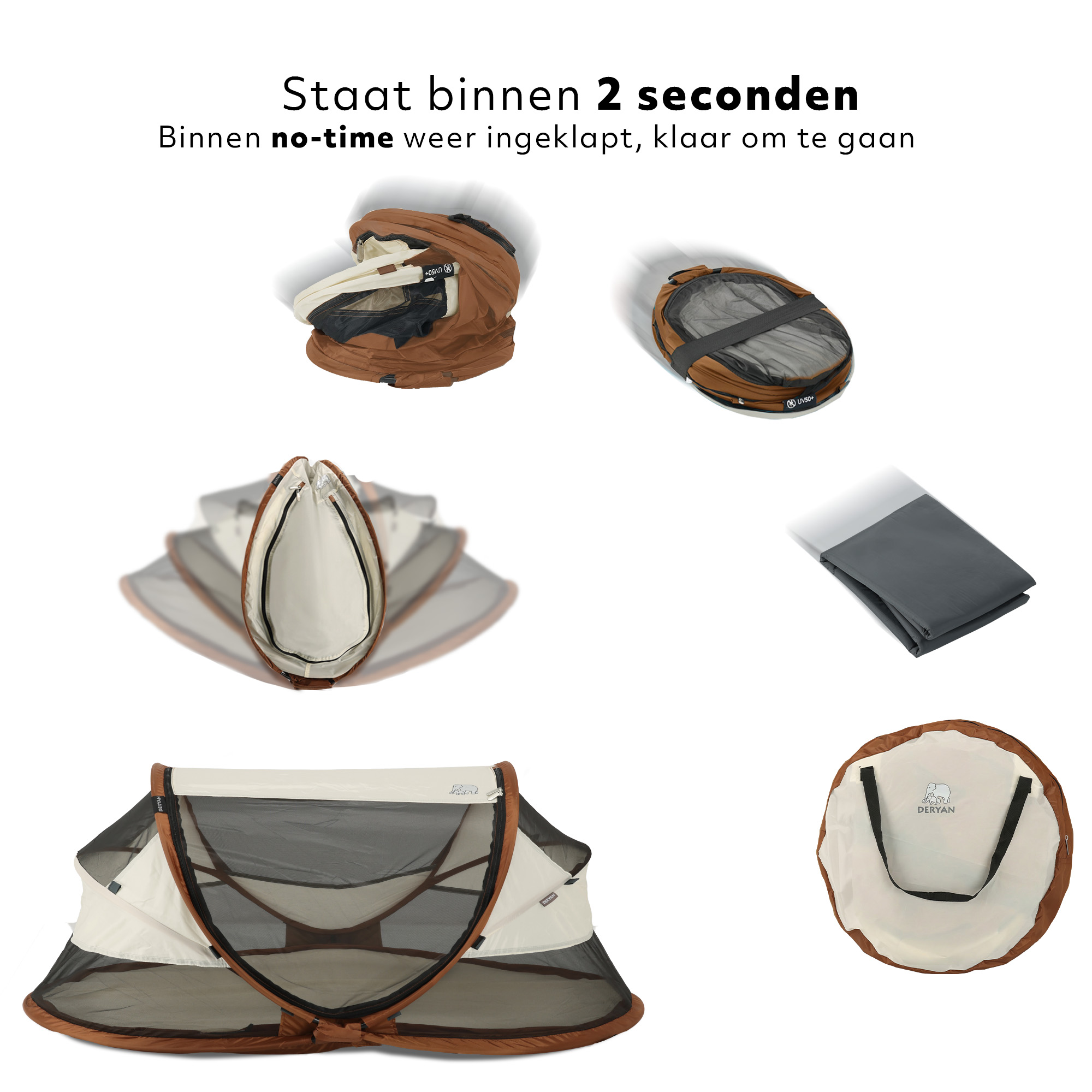 Deryan Baby Luxe campingbedje - Sand