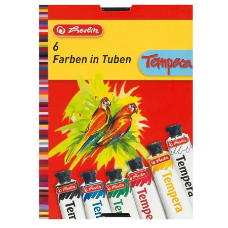 Herlitz Temperafarben in Tuben, 6x16ml