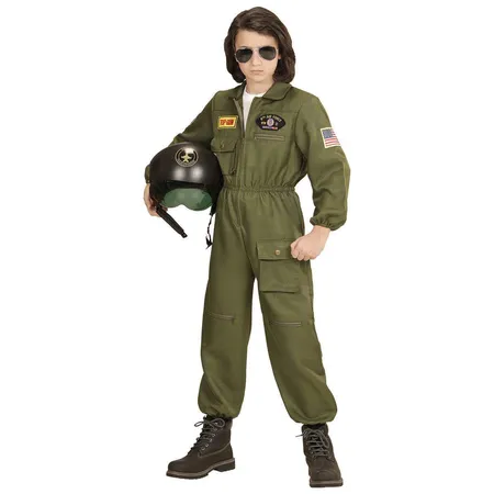 Widmann Kinderkostüm Kampfjet-Pilot, 128 cm, Overall