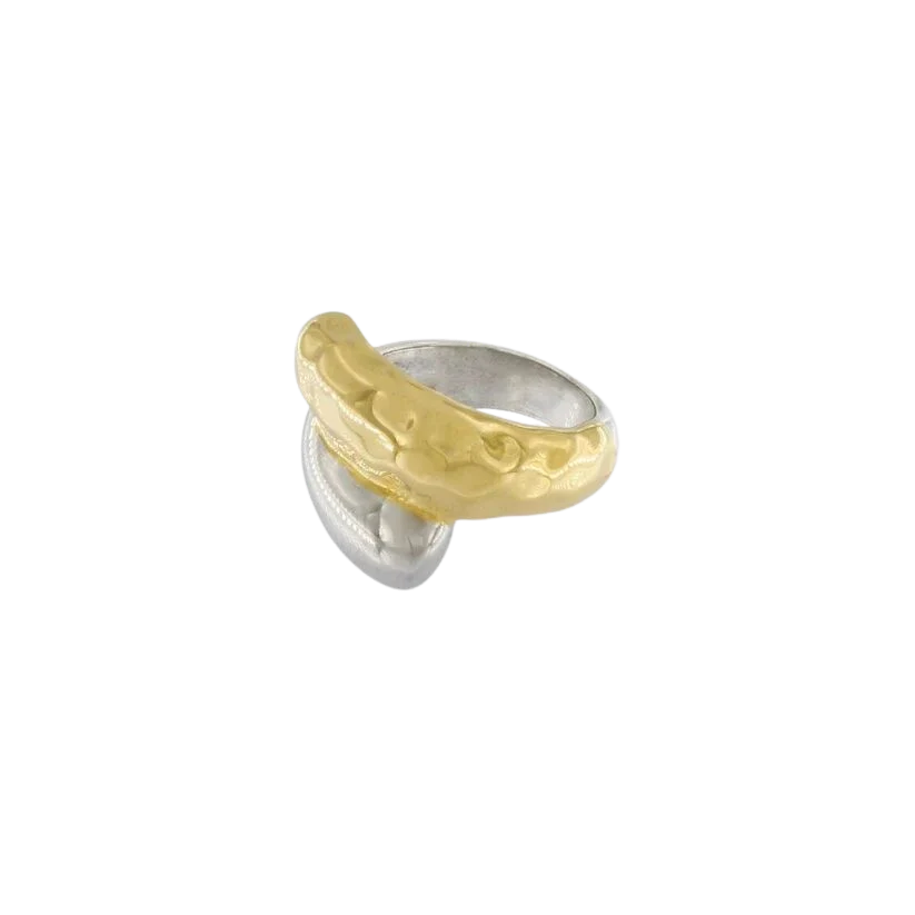 Dansk Copenhagen  Two Tone Chunky ring, vandfast - forgyldt/sølvbelagt