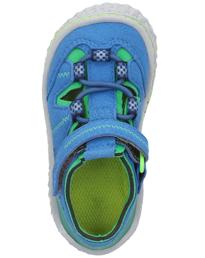 Klett-Sandalen JERRY mit Zehenschutz in azur/neongrün