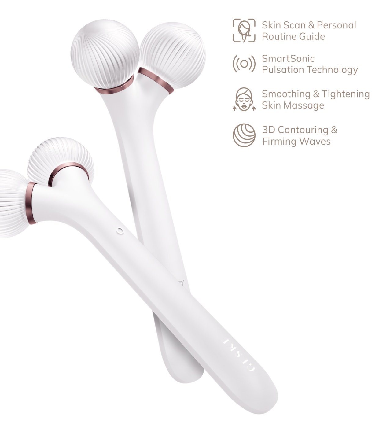 GESKE - Rolo Facial Sonic 4 em 1 - Ouro Rosa Branco
