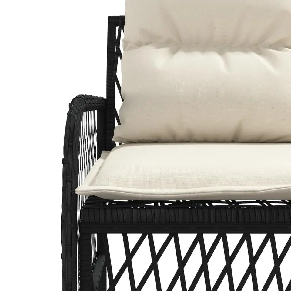 vidaXL - Loungeset - Zwart - Poly rattan