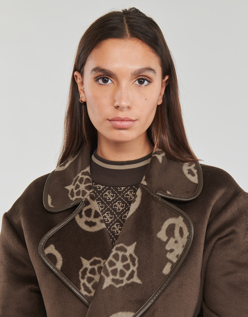 Guess - LUDOVICA LOGO WRAP COAT - Marron