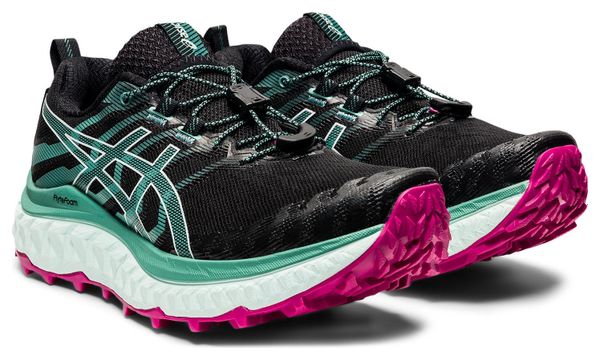 Chaussures de Trail Asics Trabuco Max Noir Vert Rose Femme