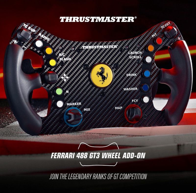 Thrustmaster - Ferrari 488 - Multi-platform Stuurwiel - Carbon - 31 cm