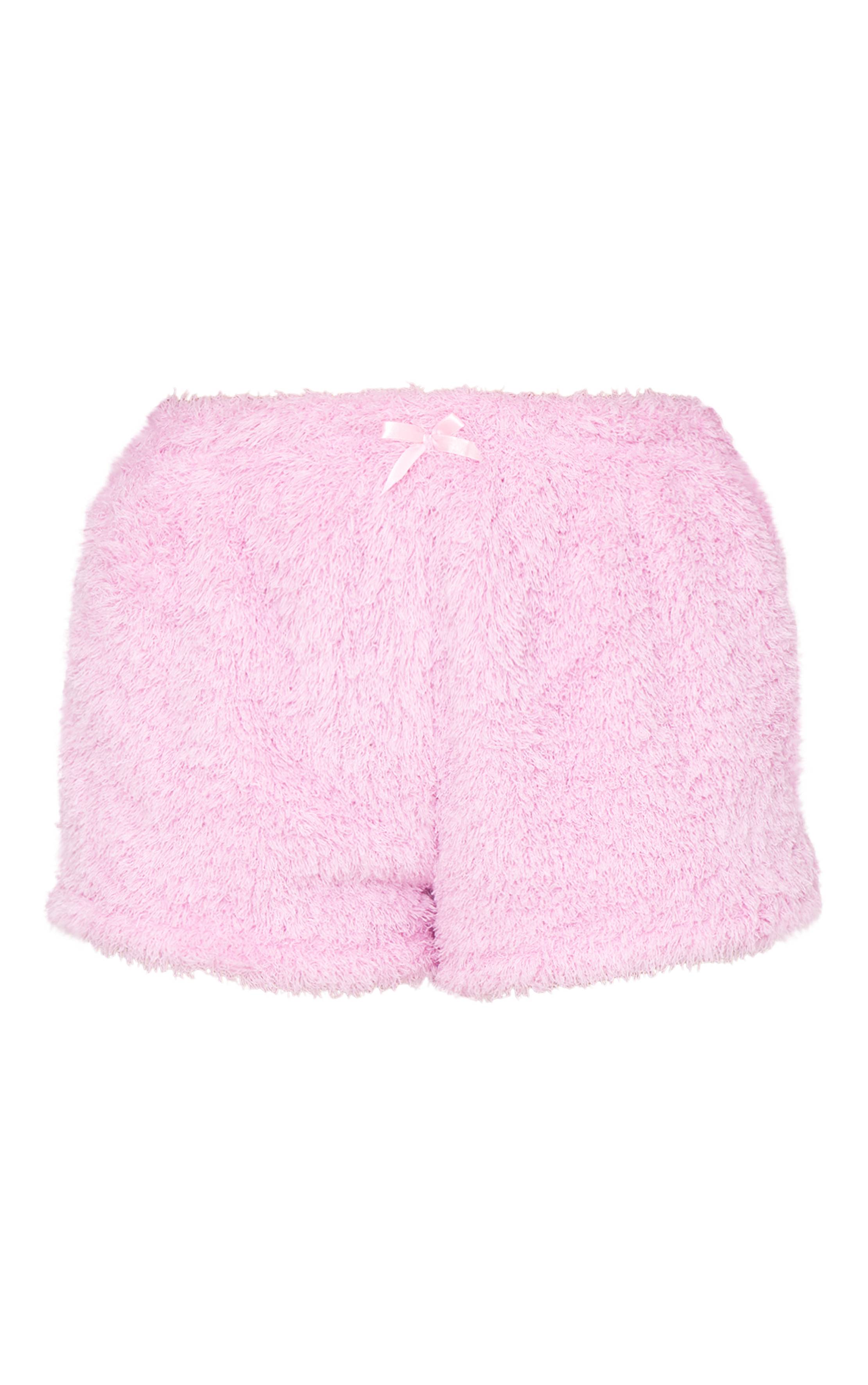 Rose Short De Pyjama En Polaire Douillette