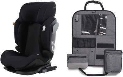 Beemoo Recline i-Size Beltestol inkl. Deluxe Sparketrekk, Black Stone