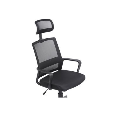 Fauteuil de bureau LIBERTY 02 - accoudoirs fixes - appui-tête réglable - noir