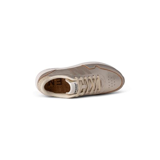 Woden Nora Natural Soft Metallic Sneakers, Gold, 41