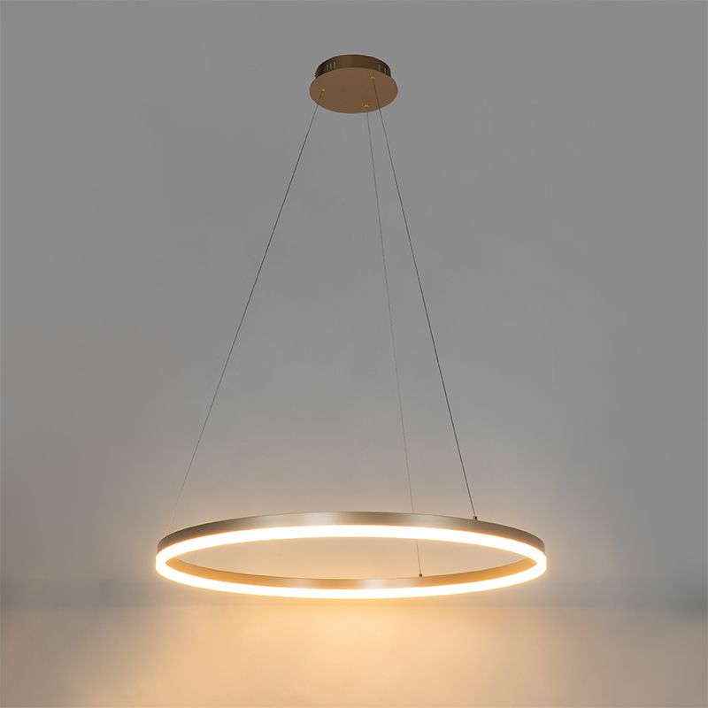 Design hanglamp goud 80 cm incl. LED 3-staps dimbaar - Anello