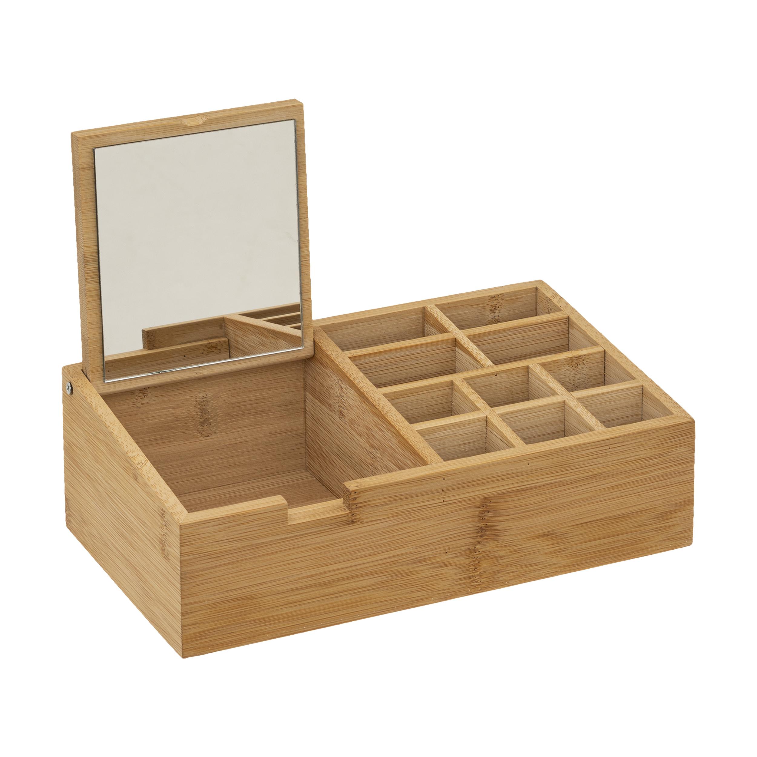 ORGANISEUR MIROIR 10 COMPARTIMENTS BAMBOU