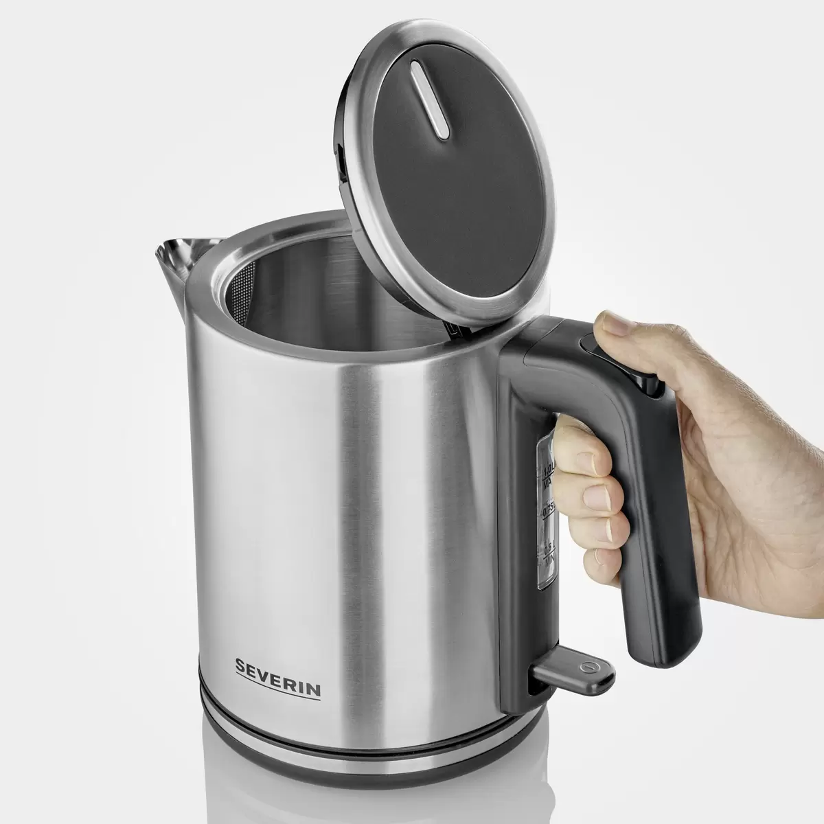 Wasserkocher bis 1 Liter Severin WK3489 schwarz,silber