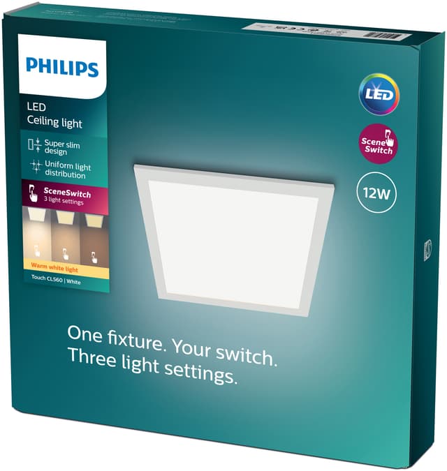 Philips Squared Touch loftslampe 12W