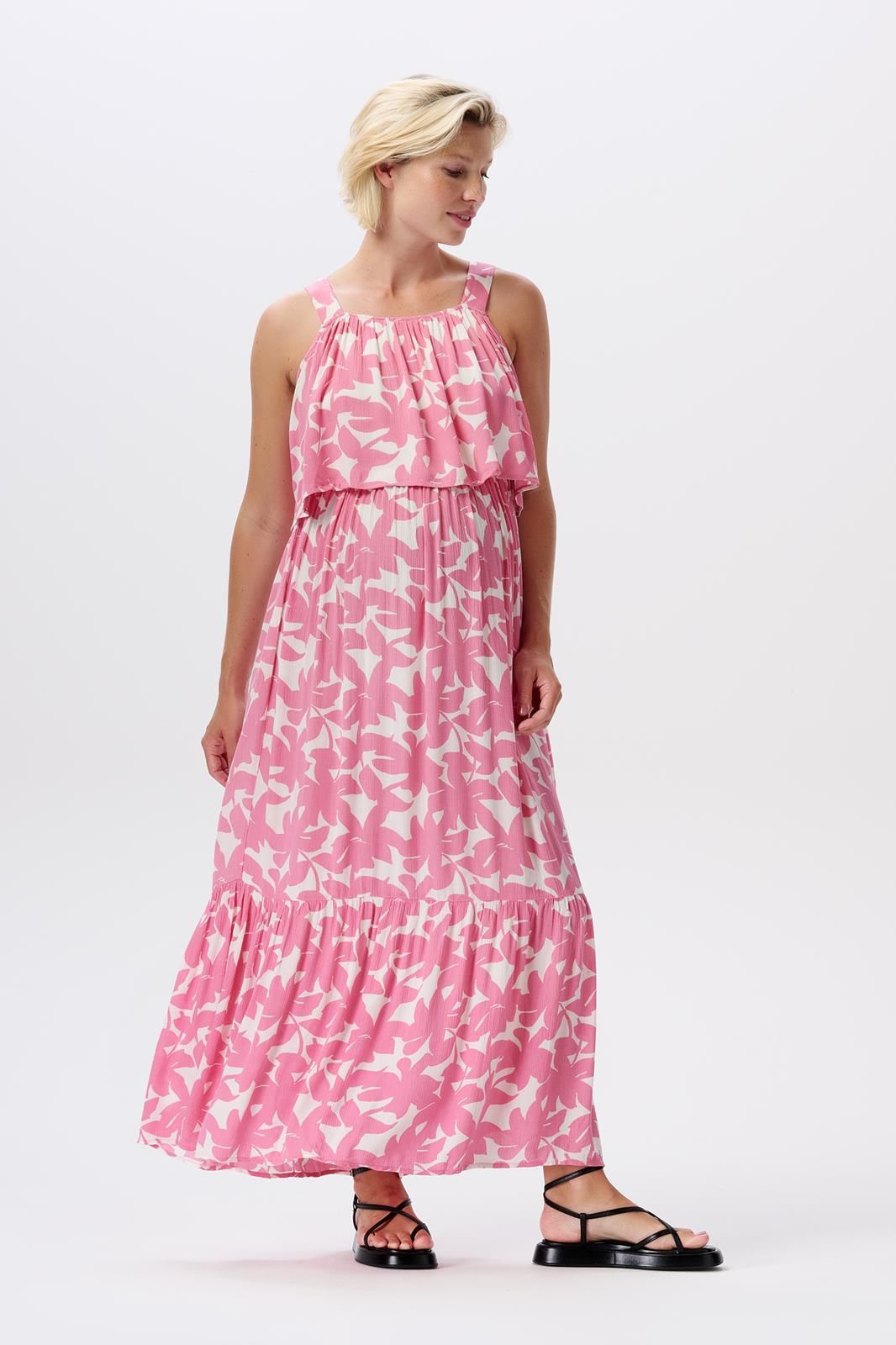 Noppies Maternity Maxi-jurk met voedingsfunctie Han - Rosebloom Big Flower