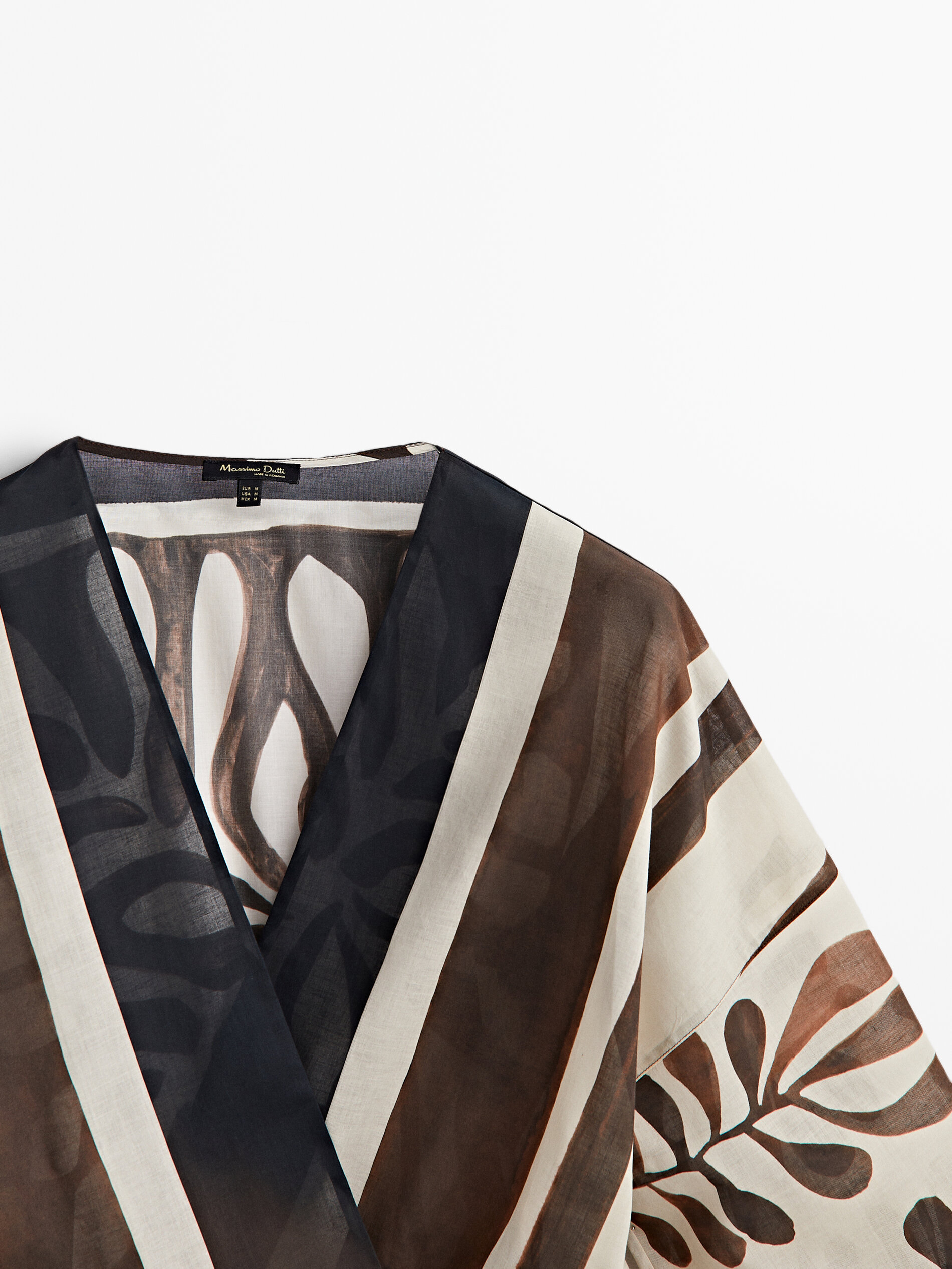 Camisa envelope estampada - MARROM