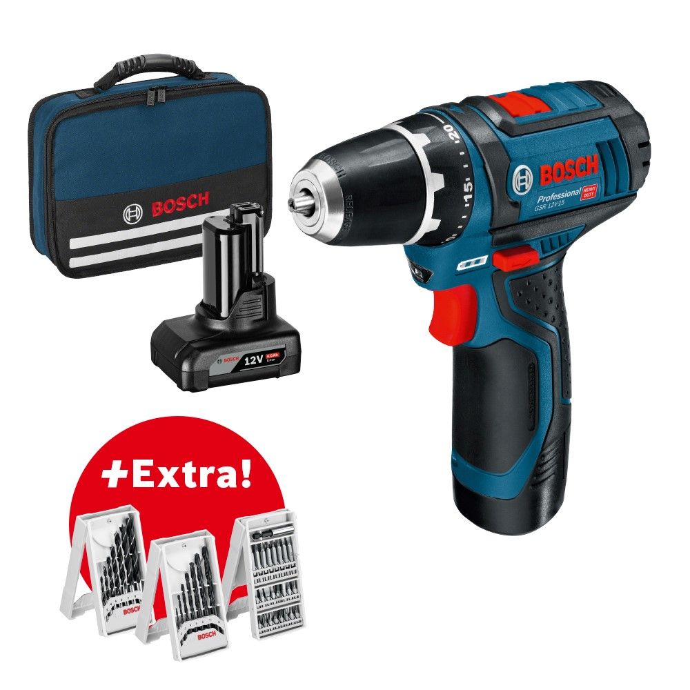 Bosch GSR 12V-15 Accu schroefboormachine in Tas - 0615990G6L