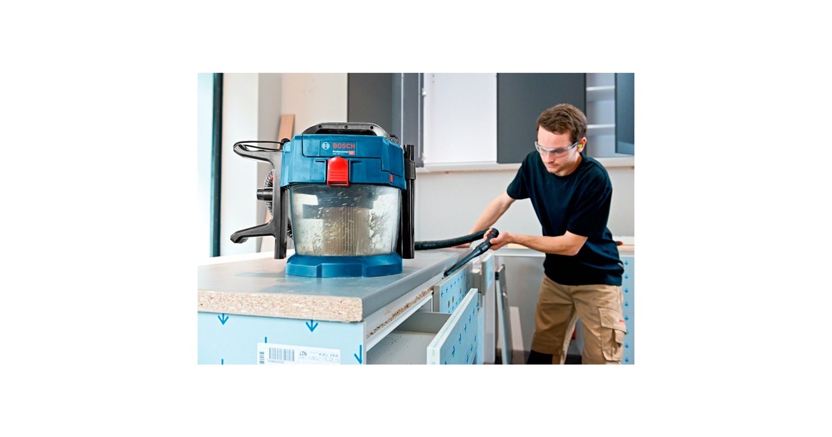 BoschGAS 18V-10 L nat- en droogzuiger  (Blauw, Accu en oplader niet inbegrepen)