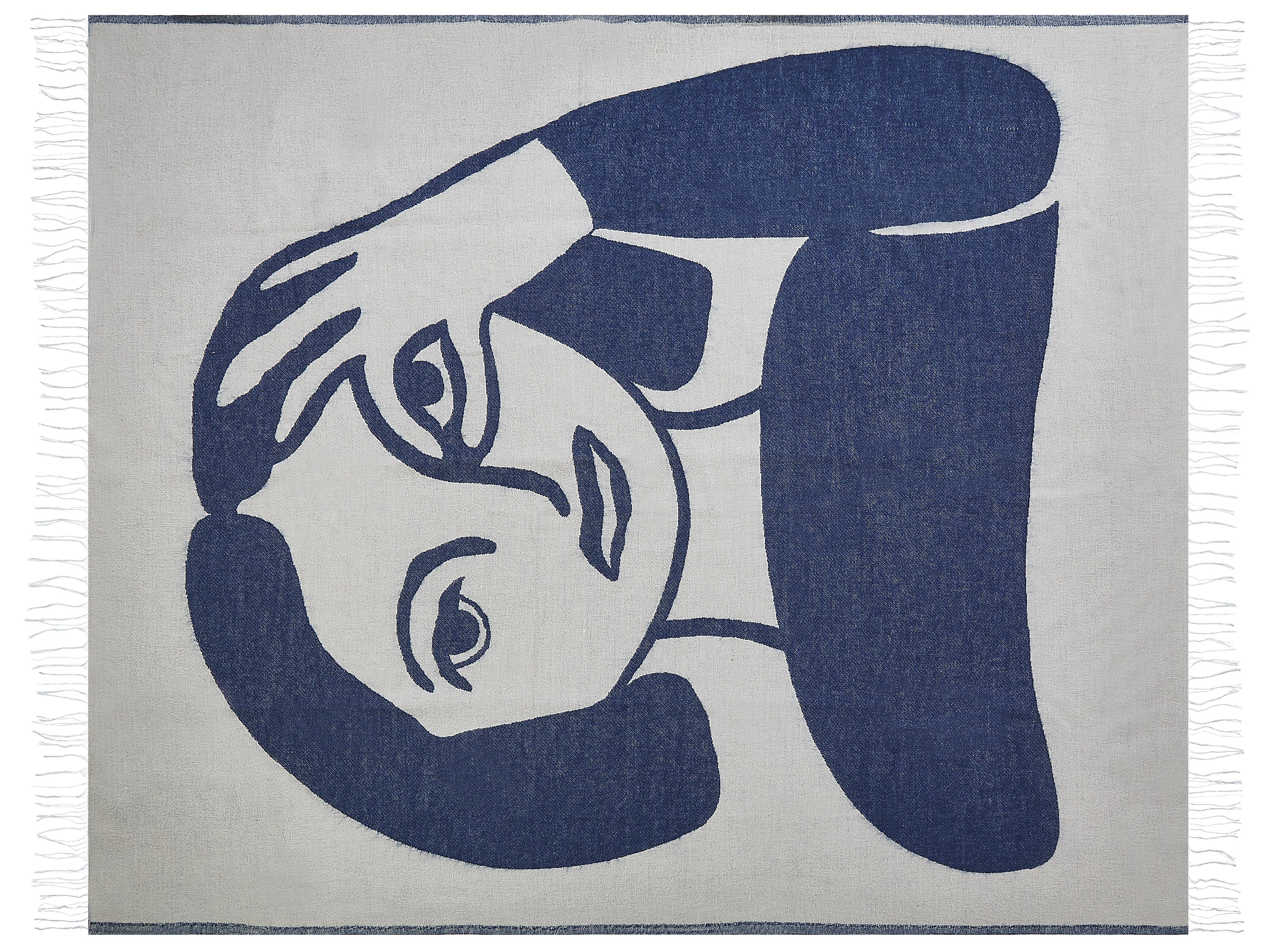 Plaid HALEDE 130 x 170 cm Blauw