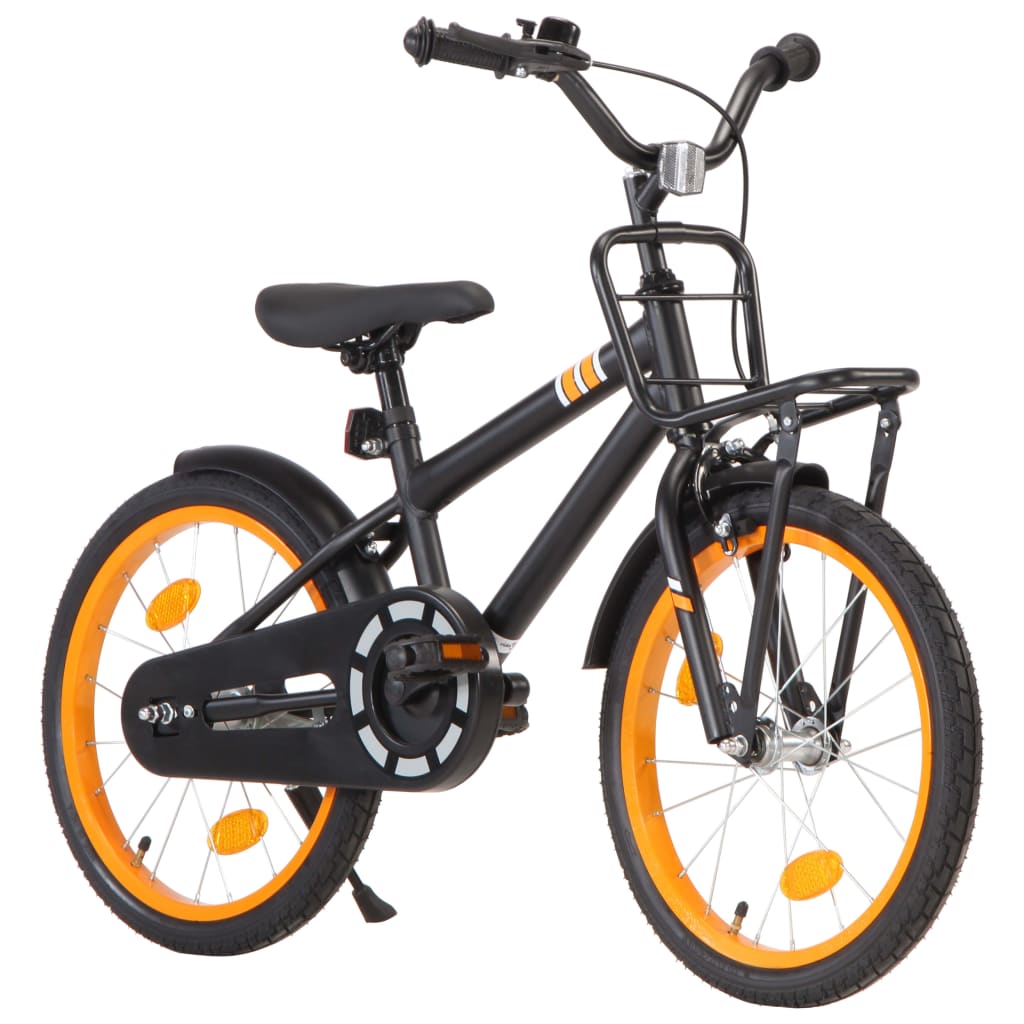 Bicicleta Vidaxl de 18 polegadas com bagageiro dianteiro