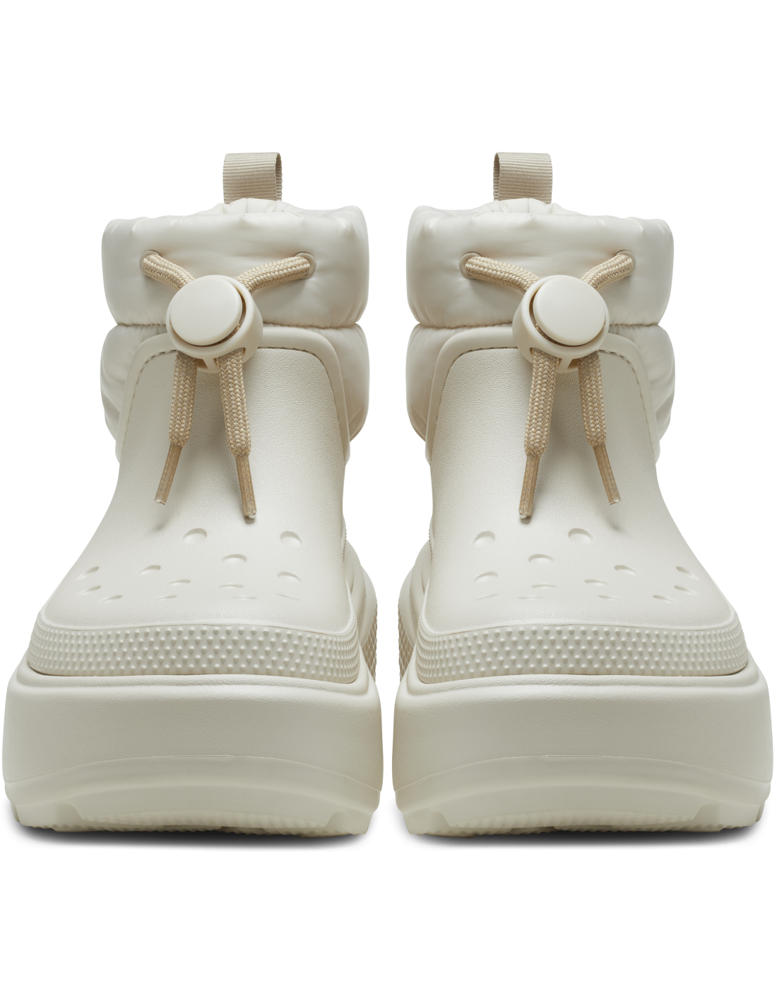 crocs Boots Femme stomp puff boot stucco Blanc