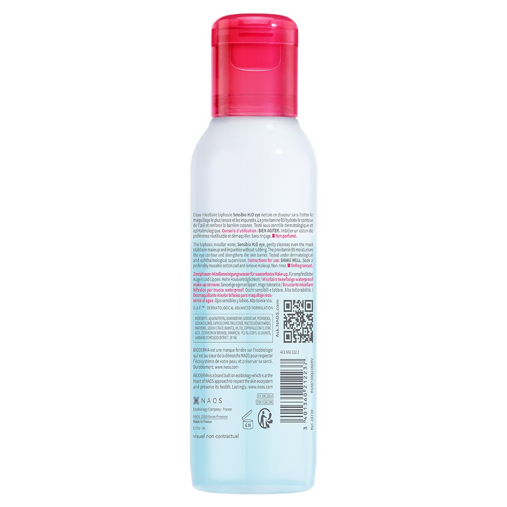 BIODERMA Sensibio H2O eye 2-Phasen Mizellen-Make-up-Entferner - Jetzt 25% sparen mit Code 