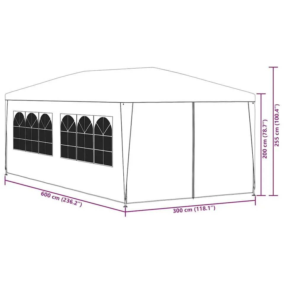 vidaXL - Partytent - Antraciet - Polyetheen