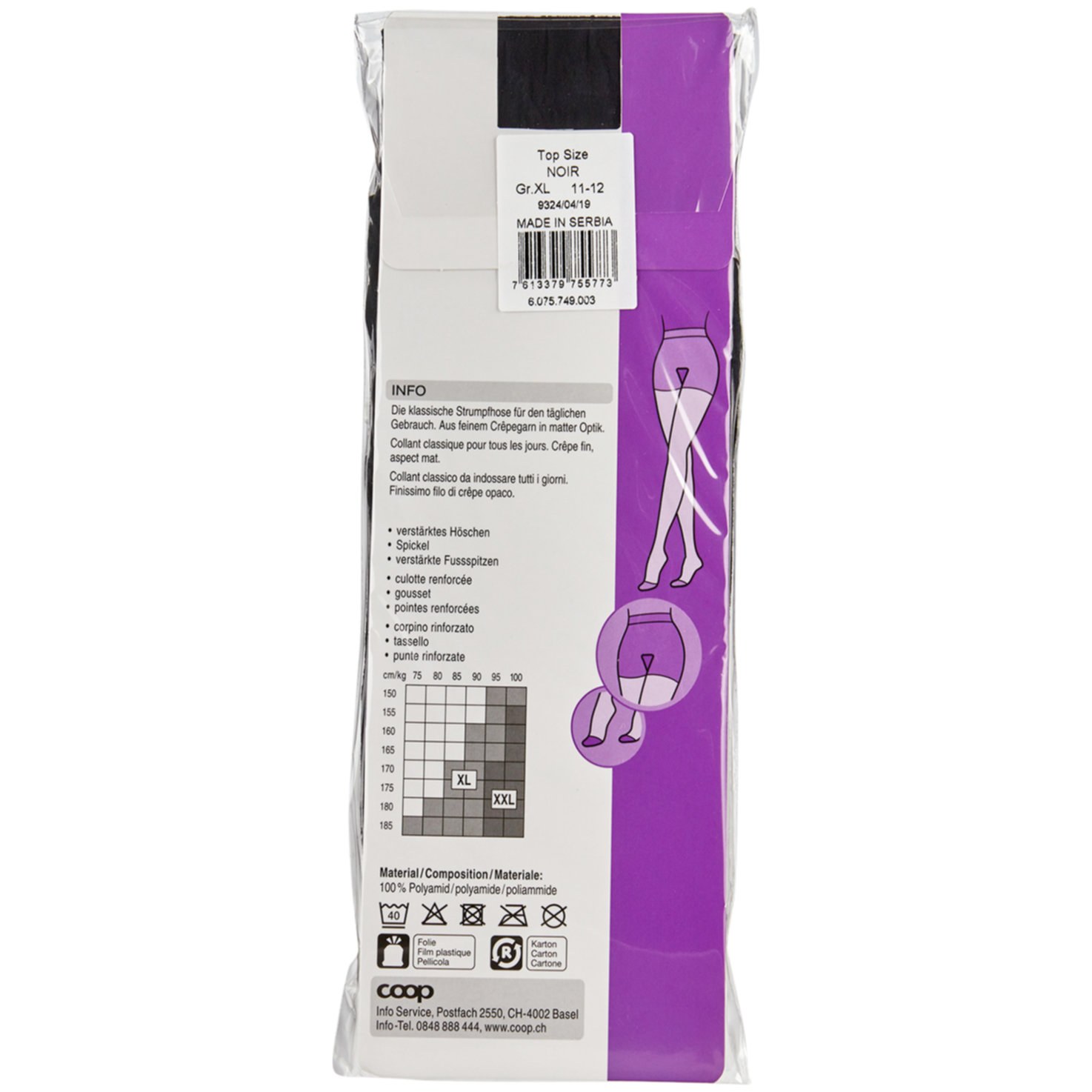 Avela Strumpfhose Top Size Noir