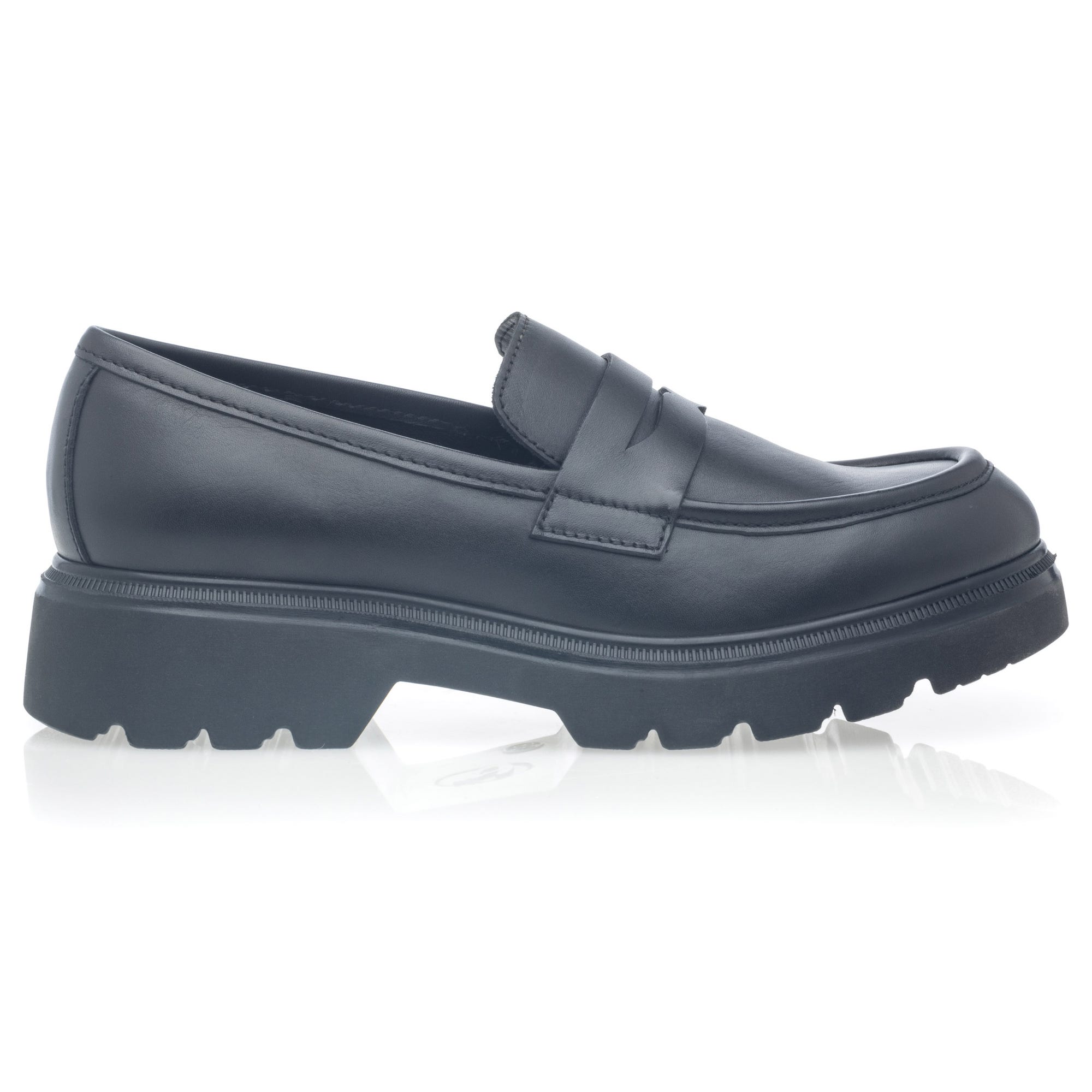 Mocassins Femme en cuir noir
