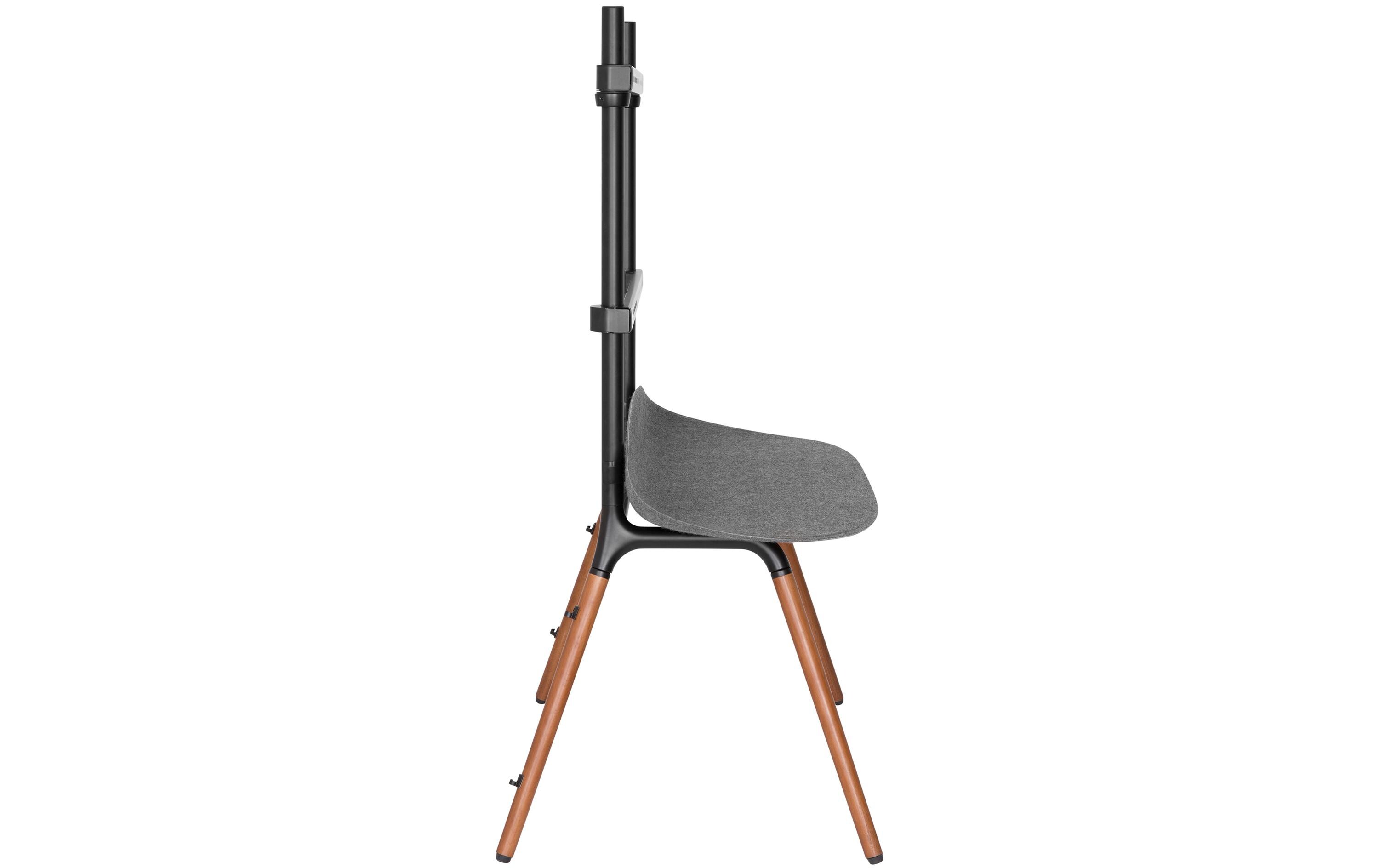 Staffelei My Wall HT25 Braun/Grau/Schwarz<br>Staffelei-Studio-TV Ständer mit Ablage, für 55“ - 70“ (140 - 178 cm), bis 40 kg