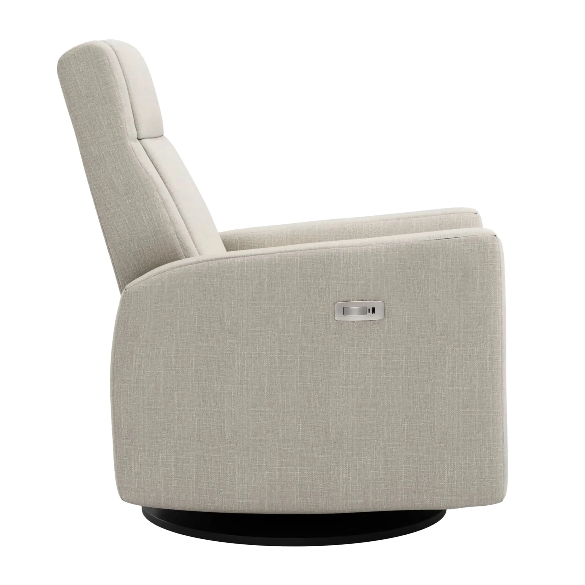 Jaymar BB Fauteuil Berçant et Pivotant Nelly - Nubia Ivoire  Noir avec Mécanisme Électrique