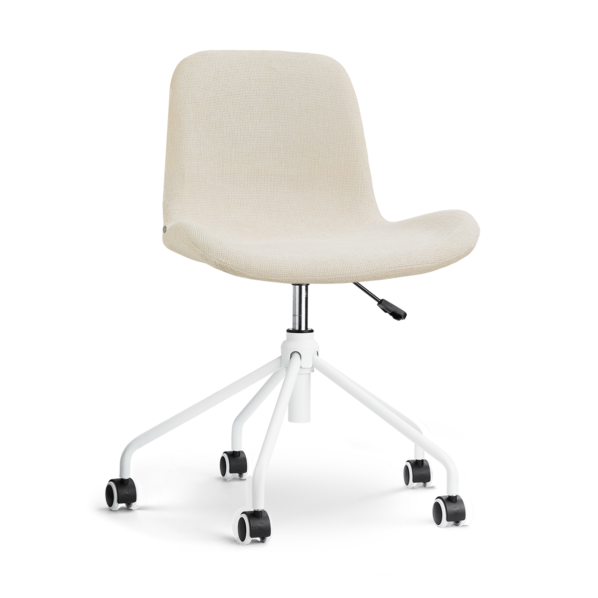 Bureaustoel Nout-Fé wit onderstel cottonbeige