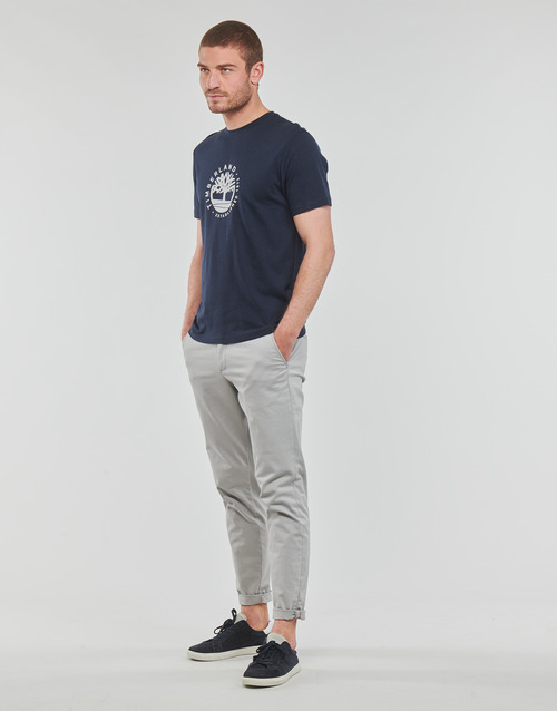 Timberland - SS REFIBRA LOGO GRAPHIC TEE REGULAR - Noir