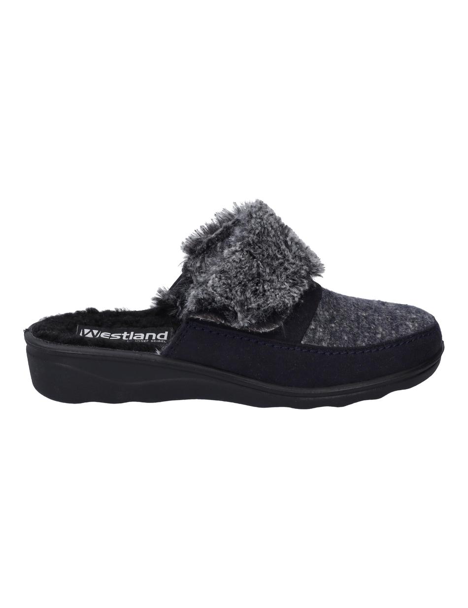 Hausschuh Nice 107, blau-multi