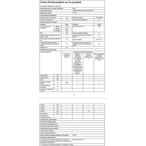 Réfrigérateur 1 porte Miele K 7737 D - ENCASTRABLE 177 CM