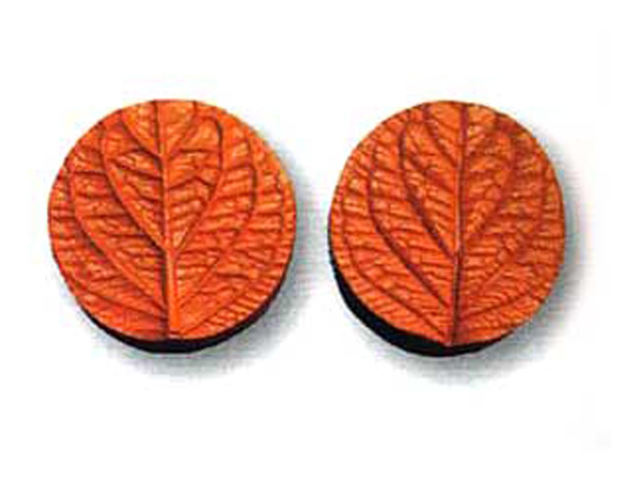 Empreinte silicone petite feuille ronde - Déco Relief