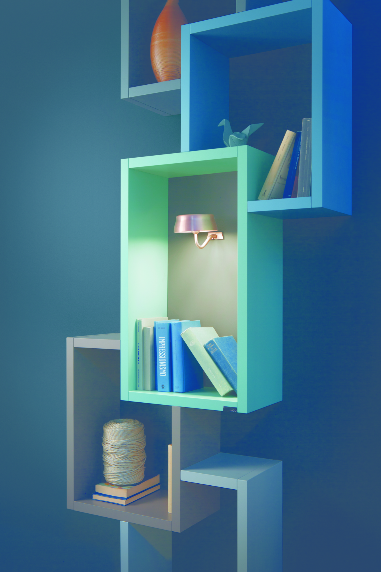 Zafferano wandlamp Sister Light Wifi koper