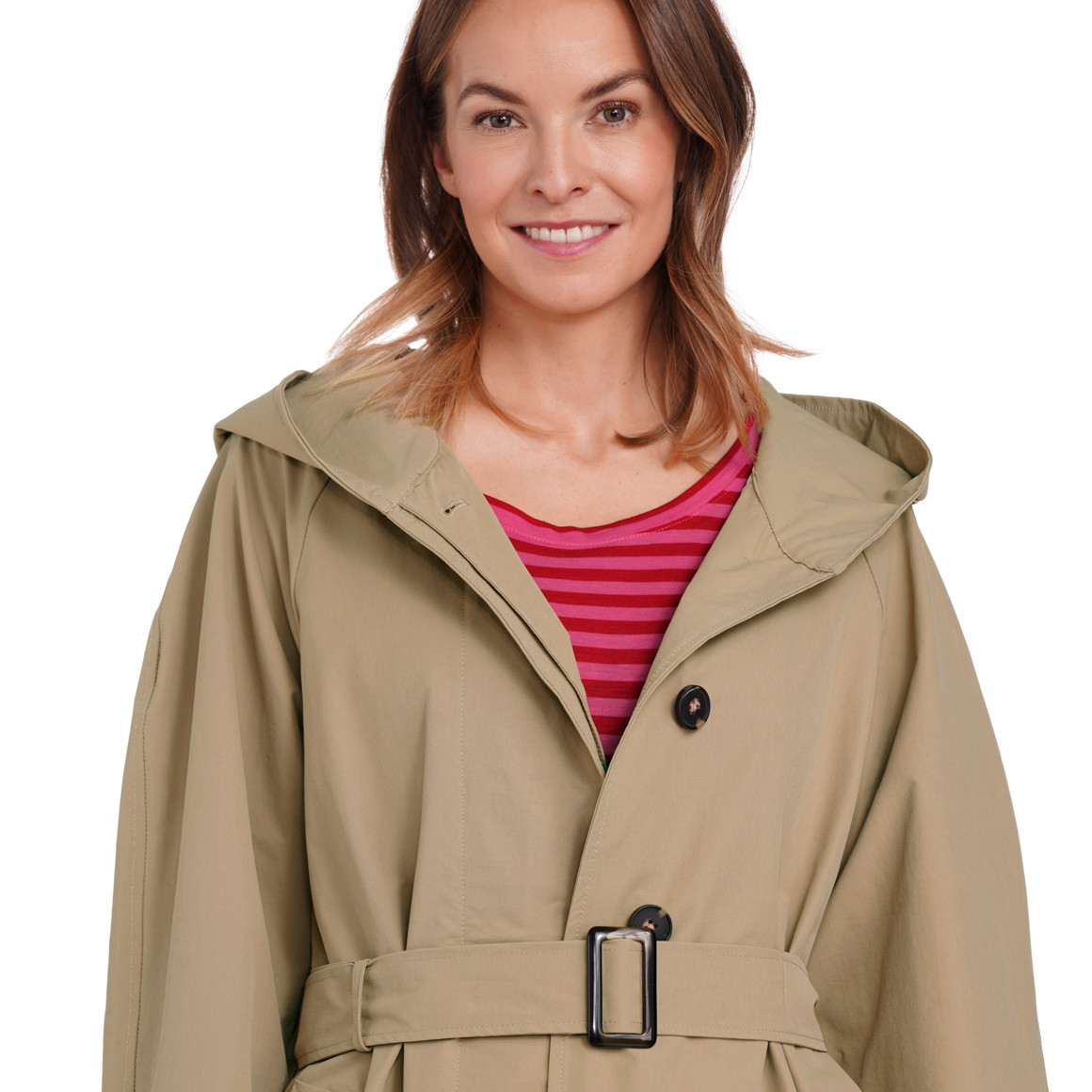 Gina Benotti Damen Trenchcoat mit Bindegürtel beige