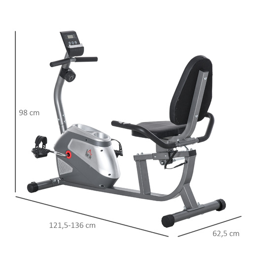 Bicicleta ergométrica reclinada Homcom A90-232