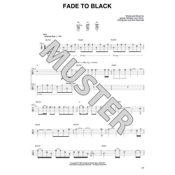 Cherry Lane Music Company Best Of Metallica For Ukulele